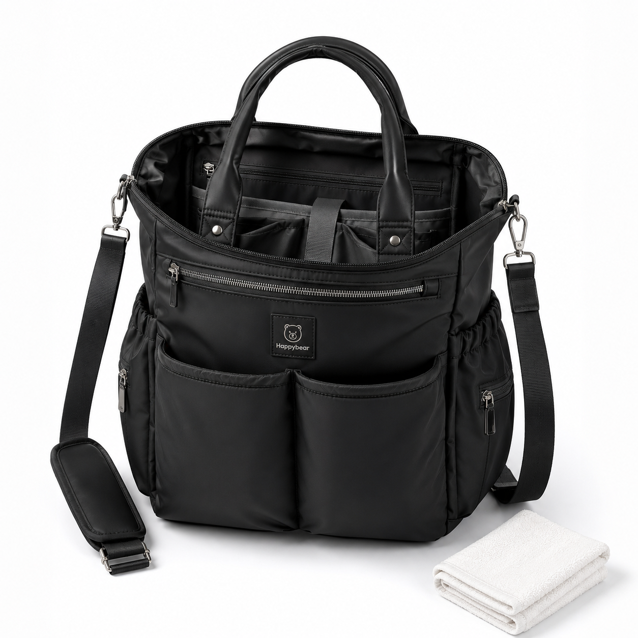 CarryAll Diaper Bag in Classic Black