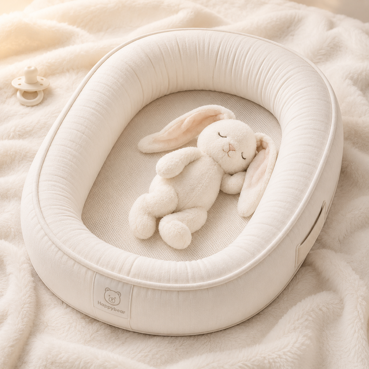 Crib Nest Lounger in Cloud White