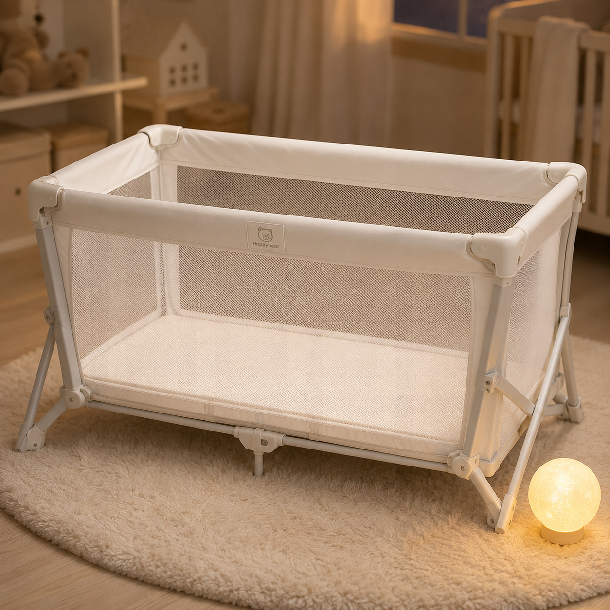 Sleep Pod Bassinet in Pearl White